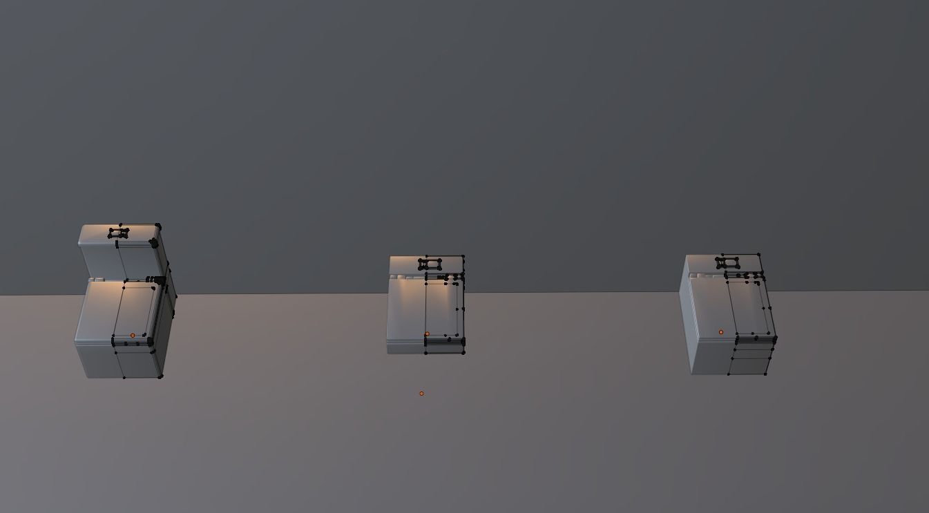 WC Toilet Pack Boxy Low-poly 3D model_20