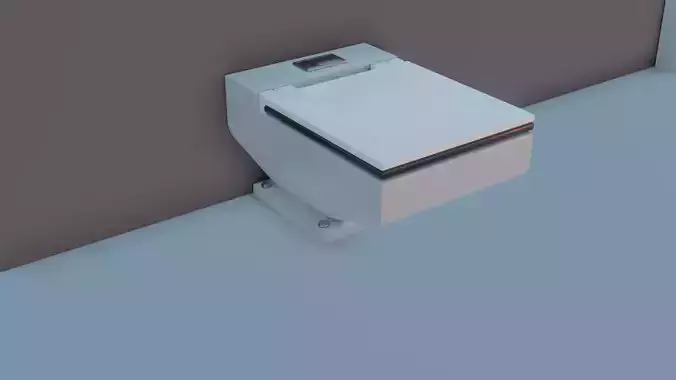 WC Toilet Pack Boxy  Low-poly 3D model