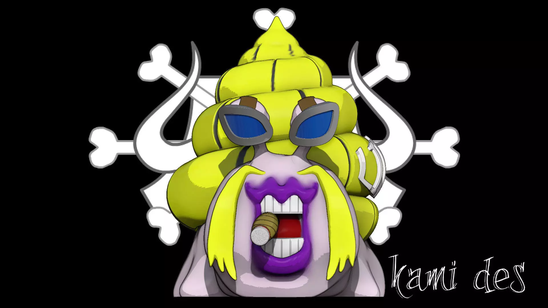 Queen den den mushi 3D model_0