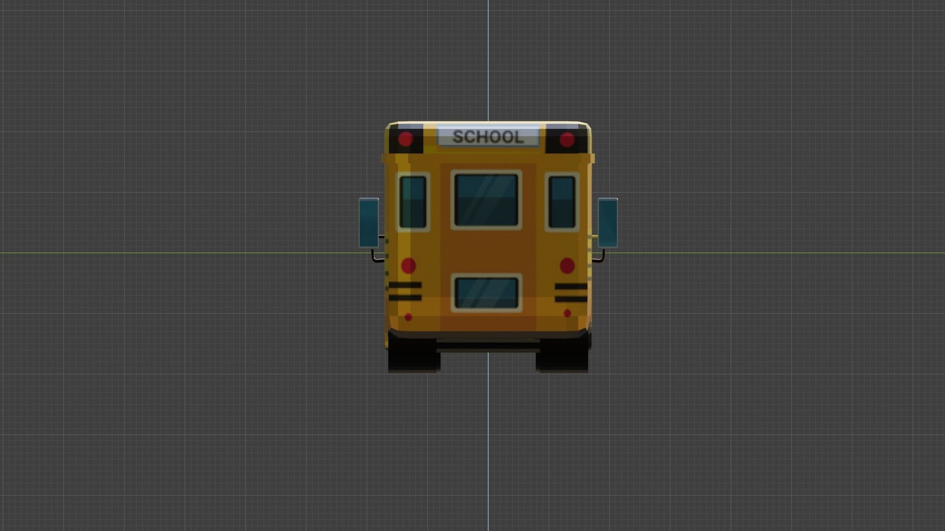 School Bus Low-poly 3D model_2