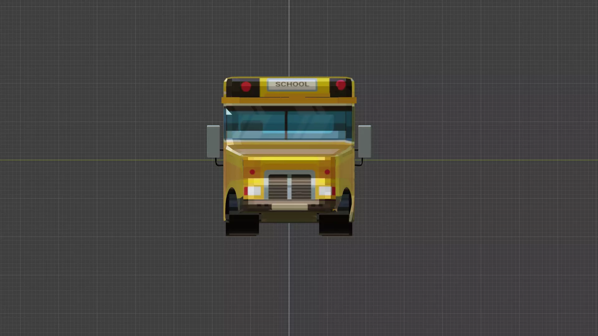 School Bus Low-poly 3D model_0