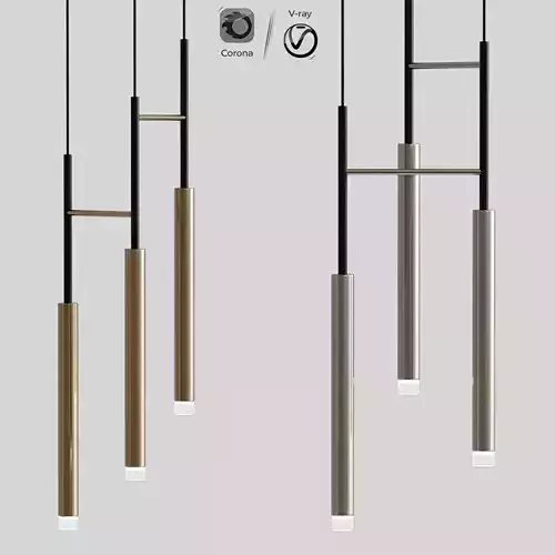 Candle Triplex Gold Ceiling Pendant