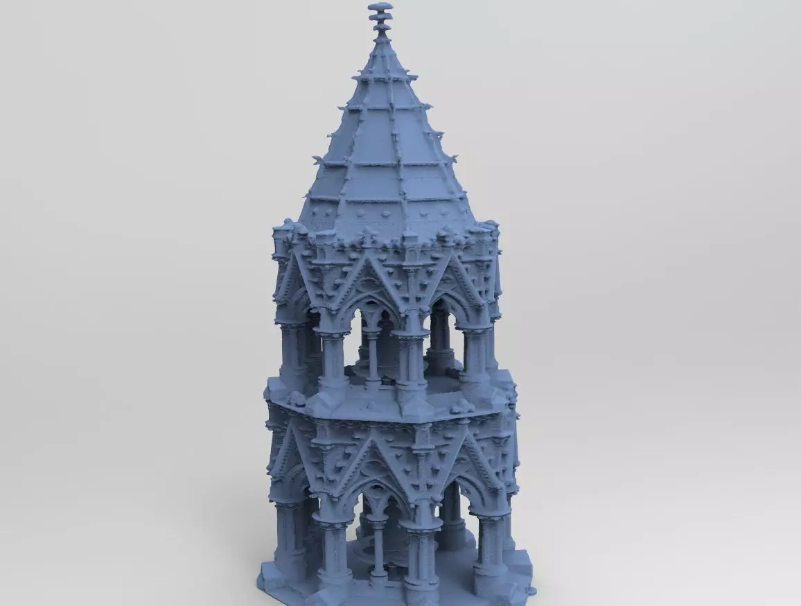 Gothic Tower Vlad Dracula horror design 3D model
