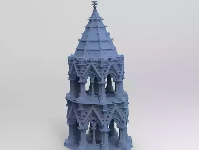 Gothic Tower Vlad Dracula horror design 3D model