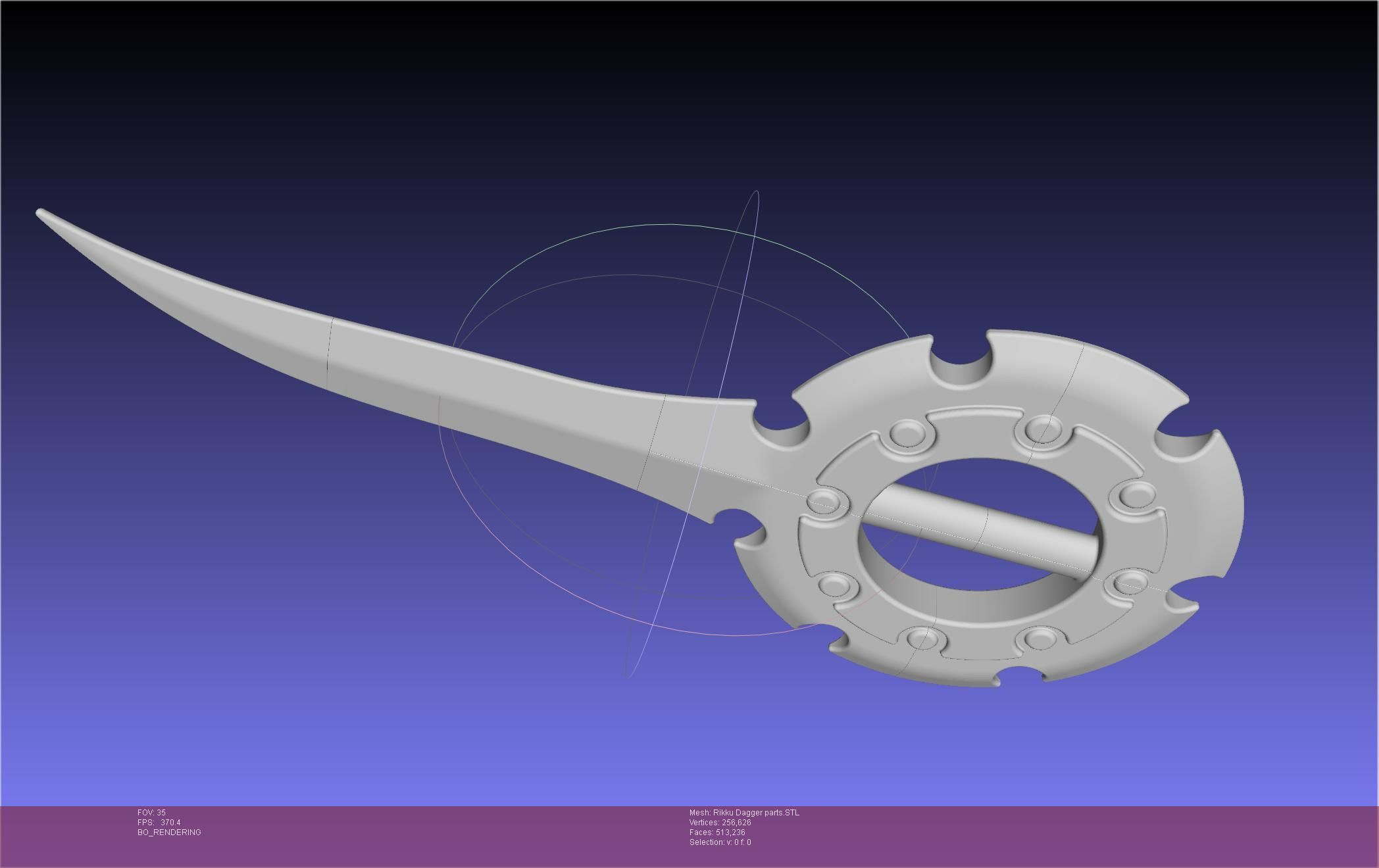 Final Fantasy X Rikku Dagger Assembly 3D print model_67
