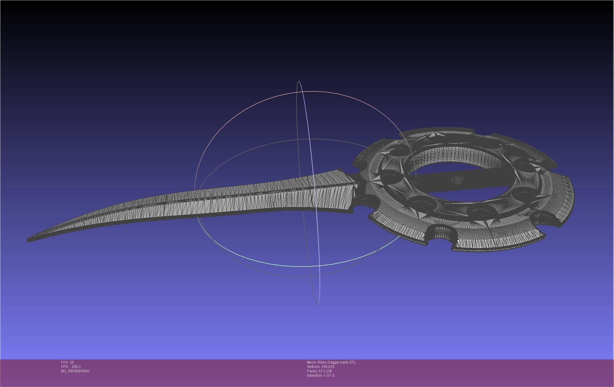 Final Fantasy X Rikku Dagger Assembly 3D print model_57