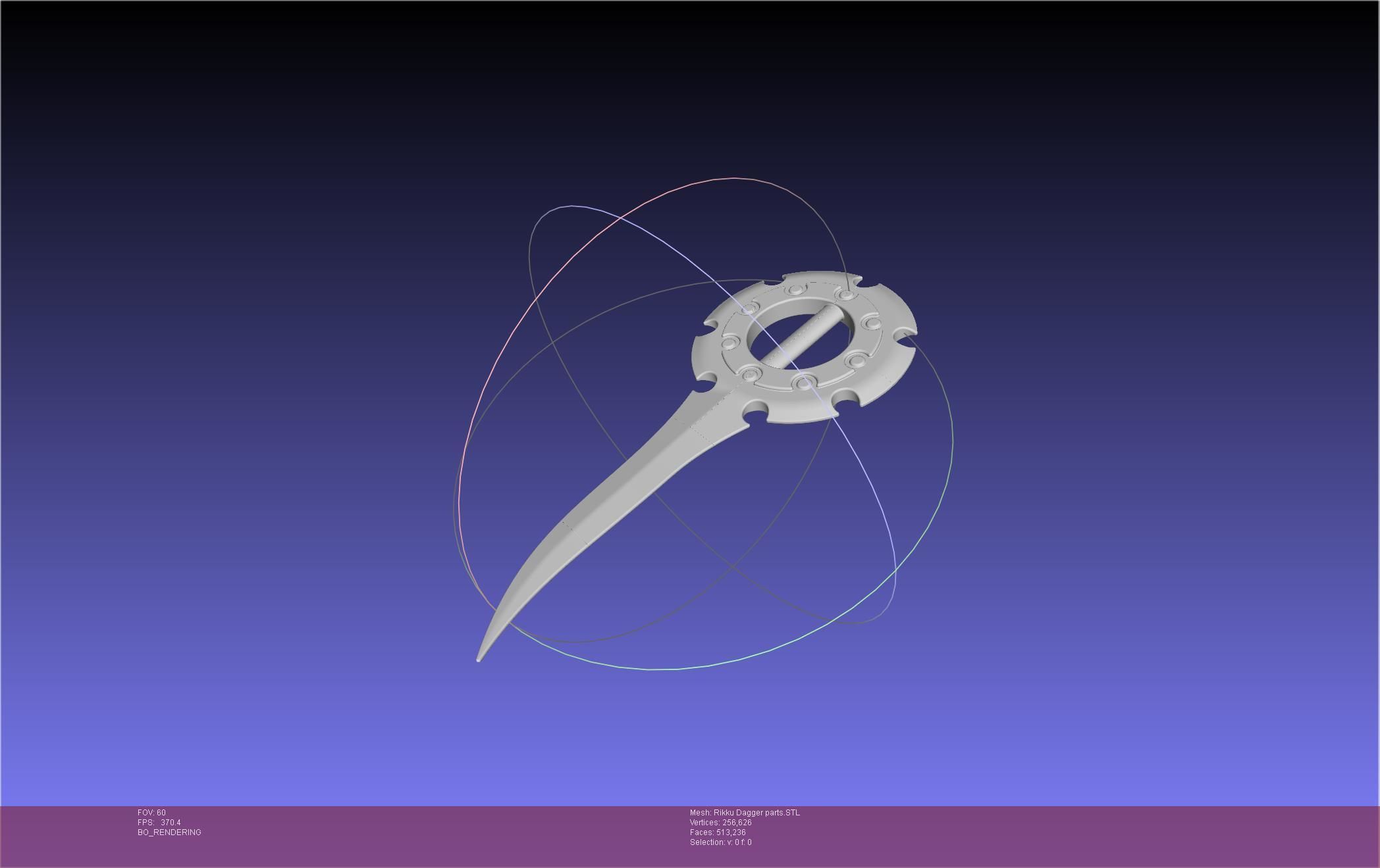 Final Fantasy X Rikku Dagger Assembly 3D print model_10