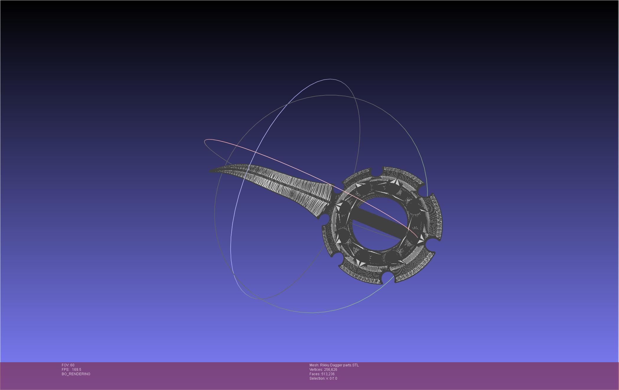 Final Fantasy X Rikku Dagger Assembly 3D print model_46