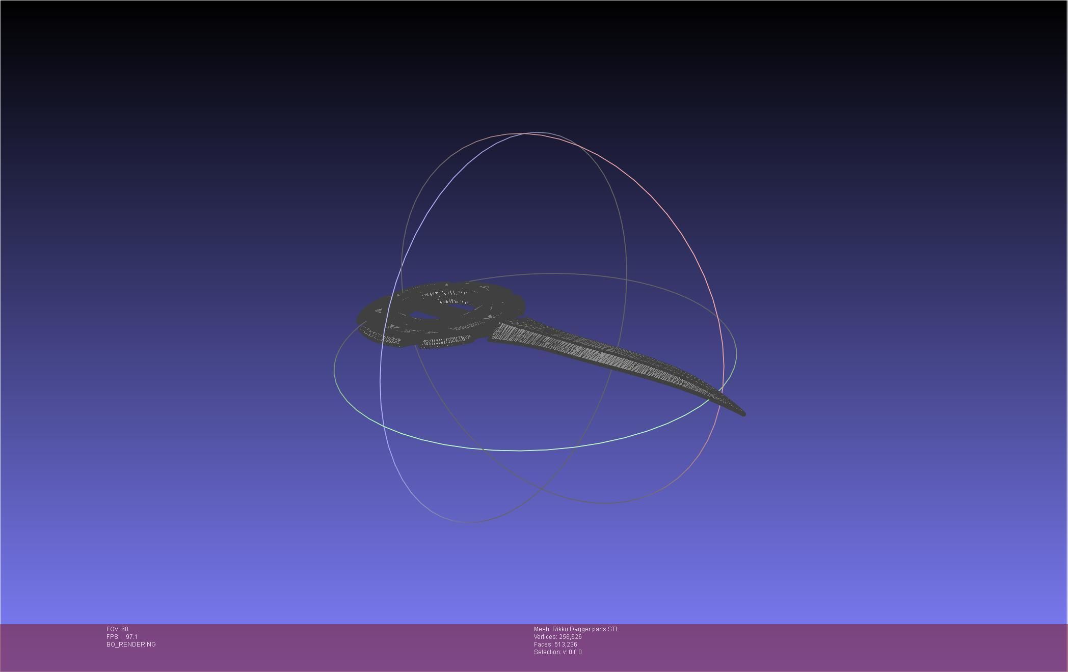 Final Fantasy X Rikku Dagger Assembly 3D print model_36