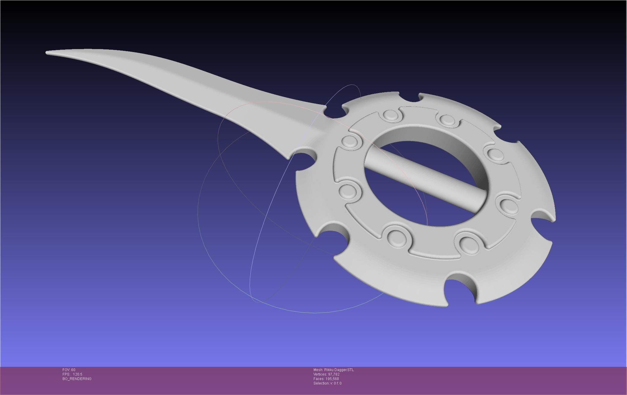 Final Fantasy X Rikku Dagger Assembly 3D print model_148