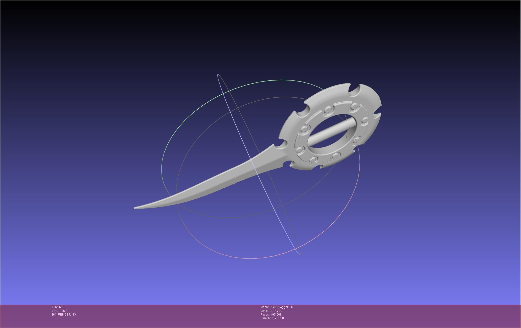Final Fantasy X Rikku Dagger Assembly 3D print model_72