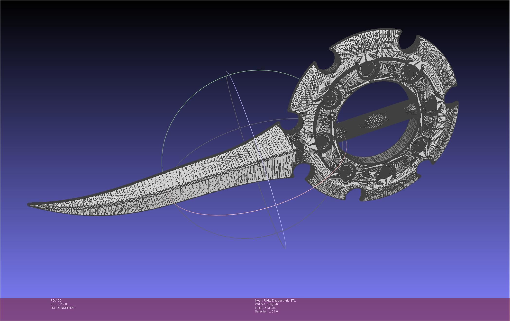 Final Fantasy X Rikku Dagger Assembly 3D print model_55