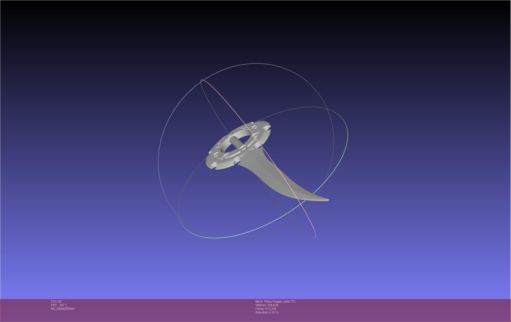 Final Fantasy X Rikku Dagger Assembly 3D print model_9