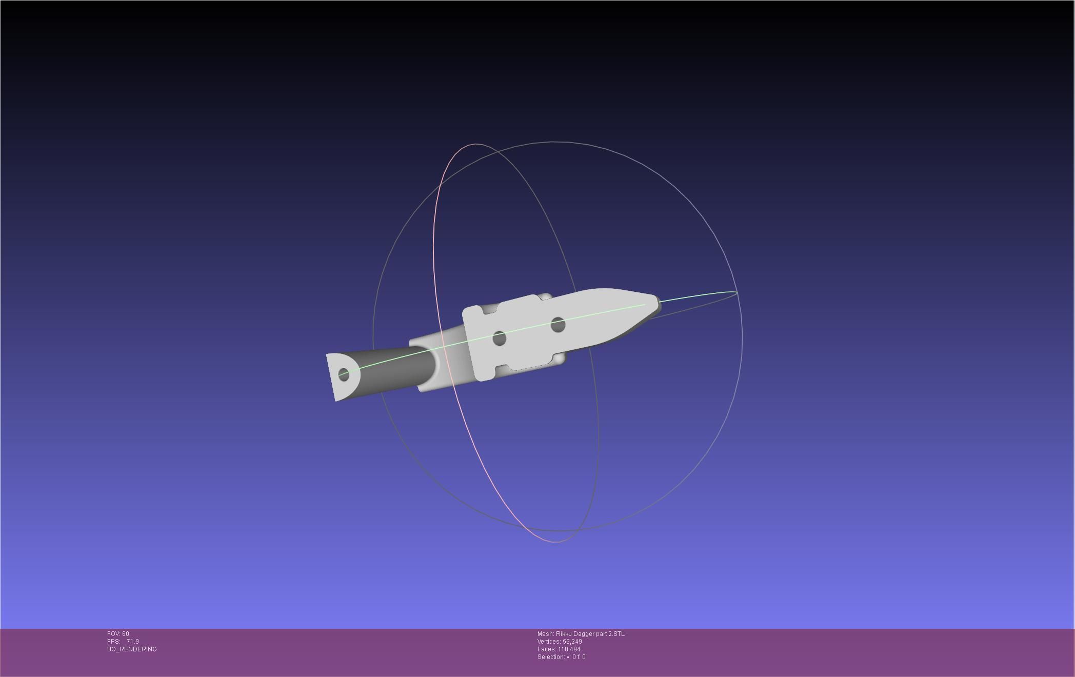 Final Fantasy X Rikku Dagger Assembly 3D print model_99