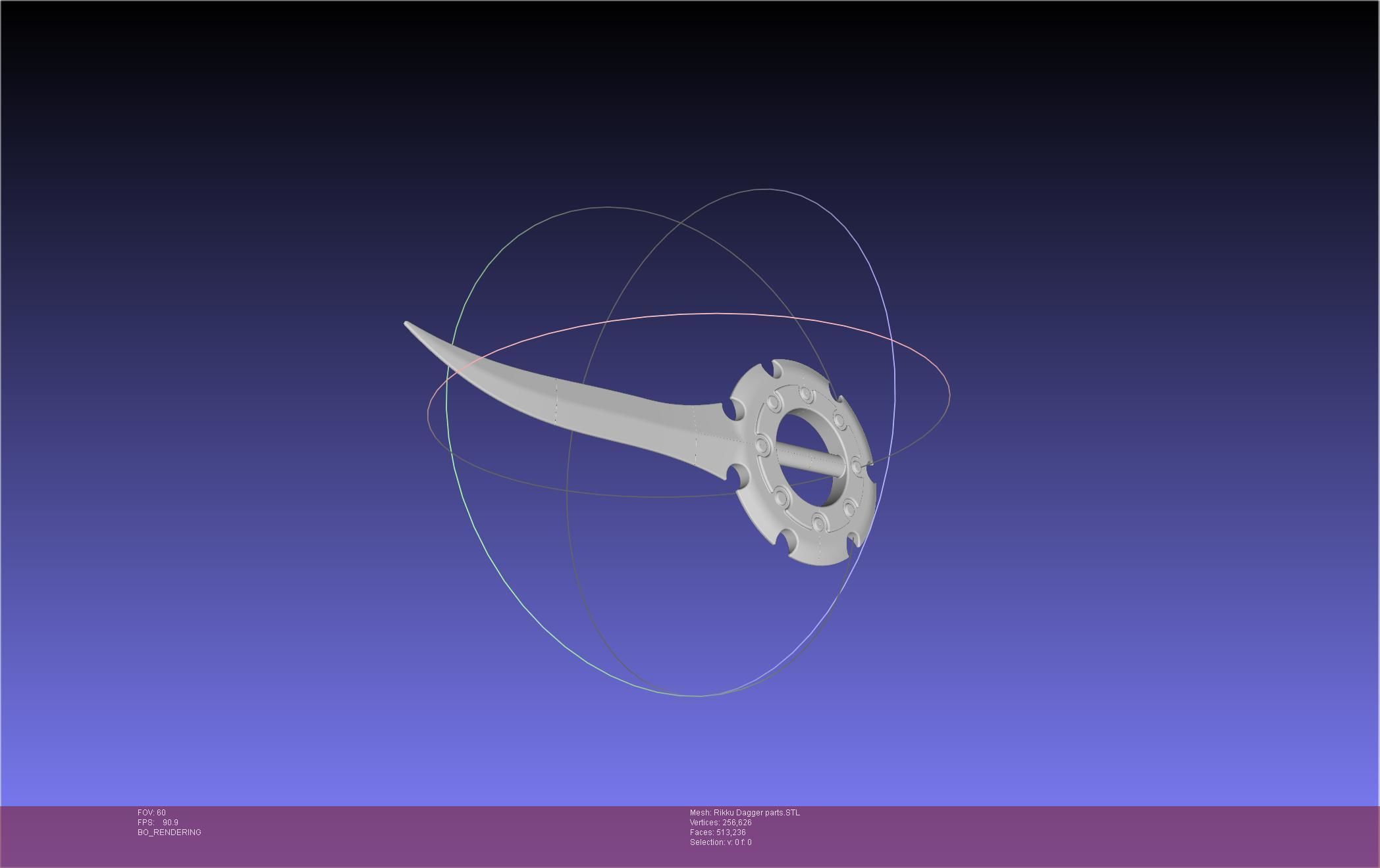 Final Fantasy X Rikku Dagger Assembly 3D print model_26