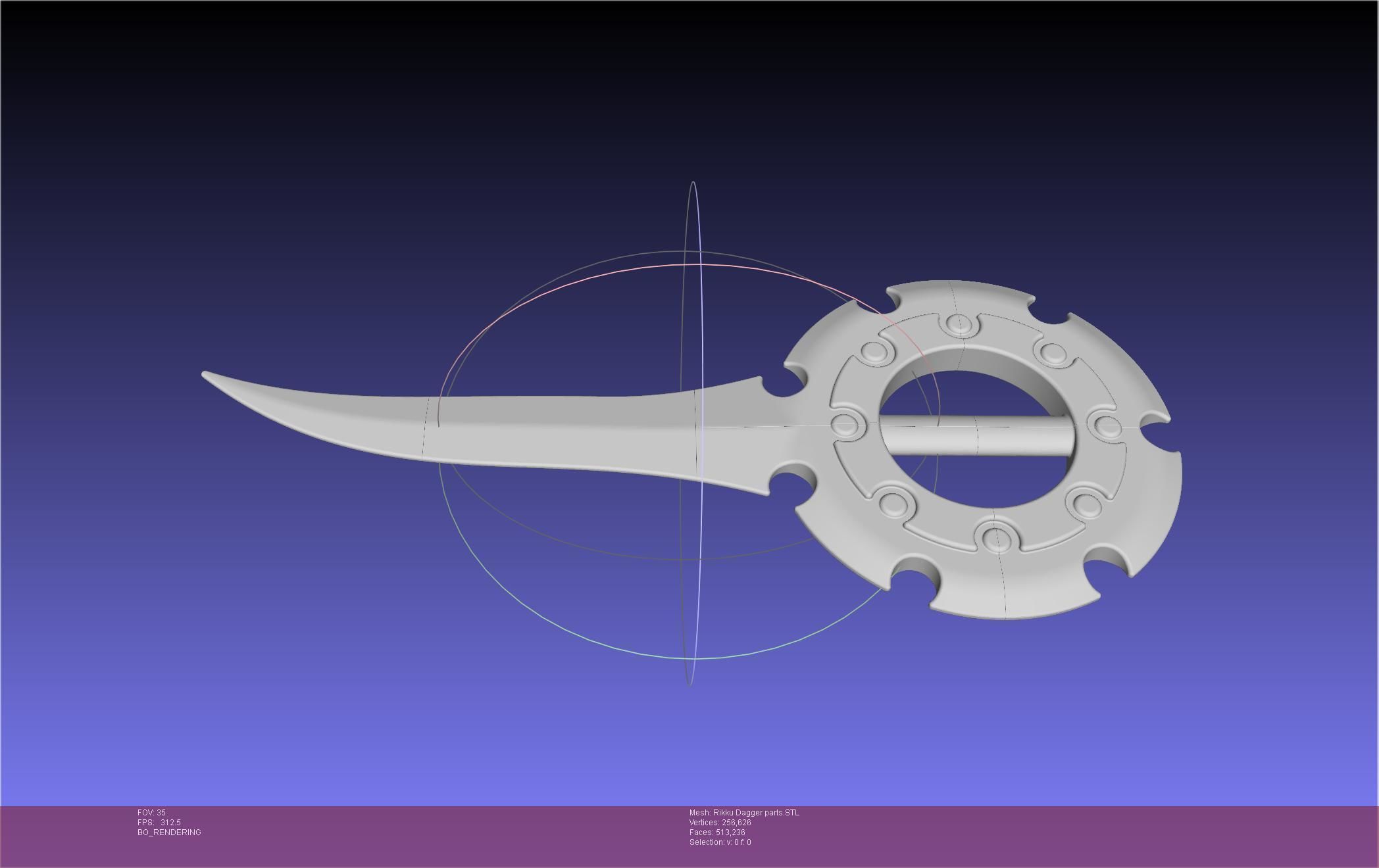 Final Fantasy X Rikku Dagger Assembly 3D print model_62