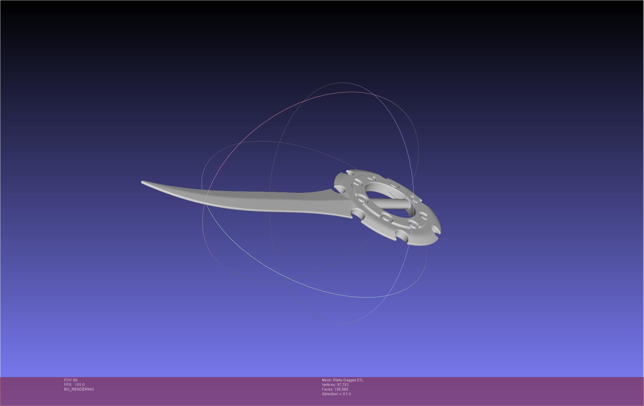 Final Fantasy X Rikku Dagger Assembly 3D print model_70