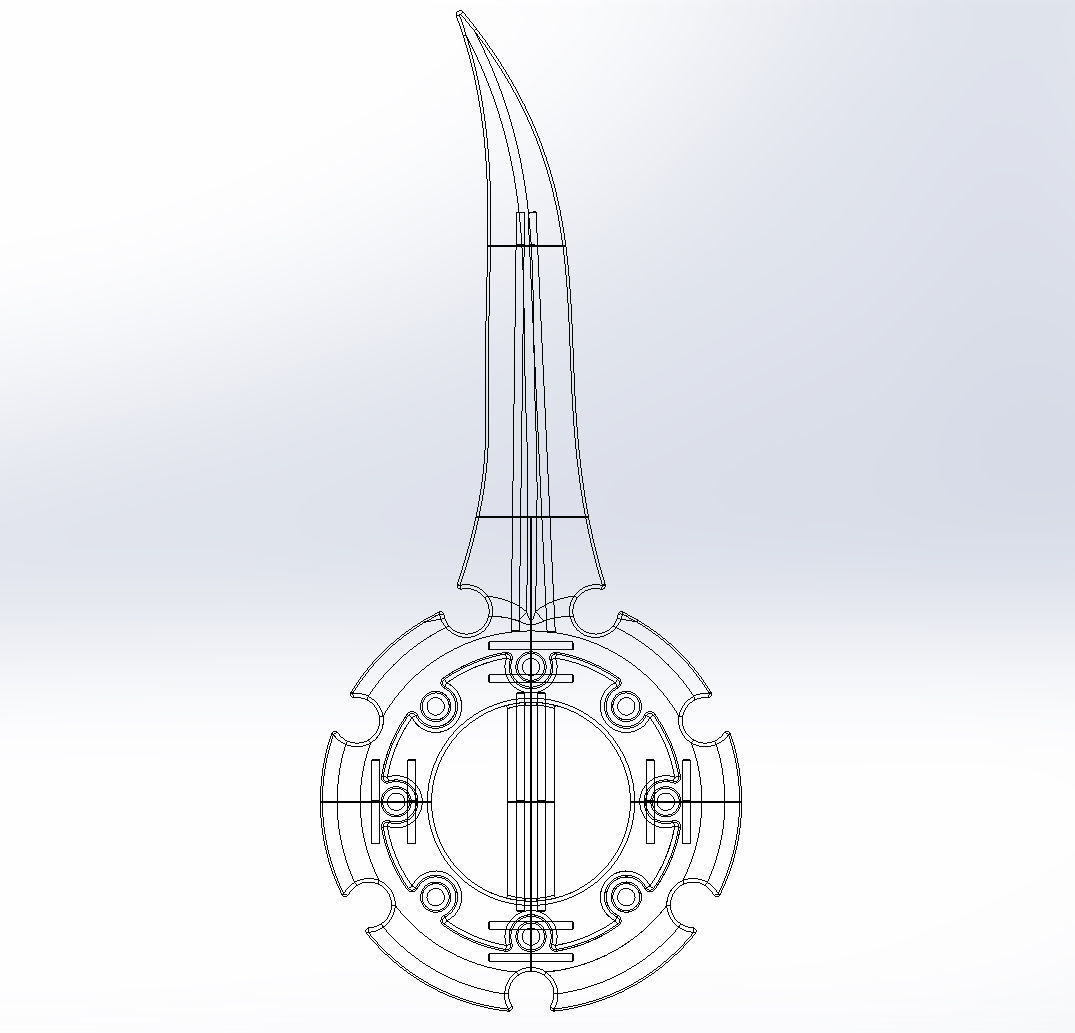Final Fantasy X Rikku Dagger Assembly 3D print model_1