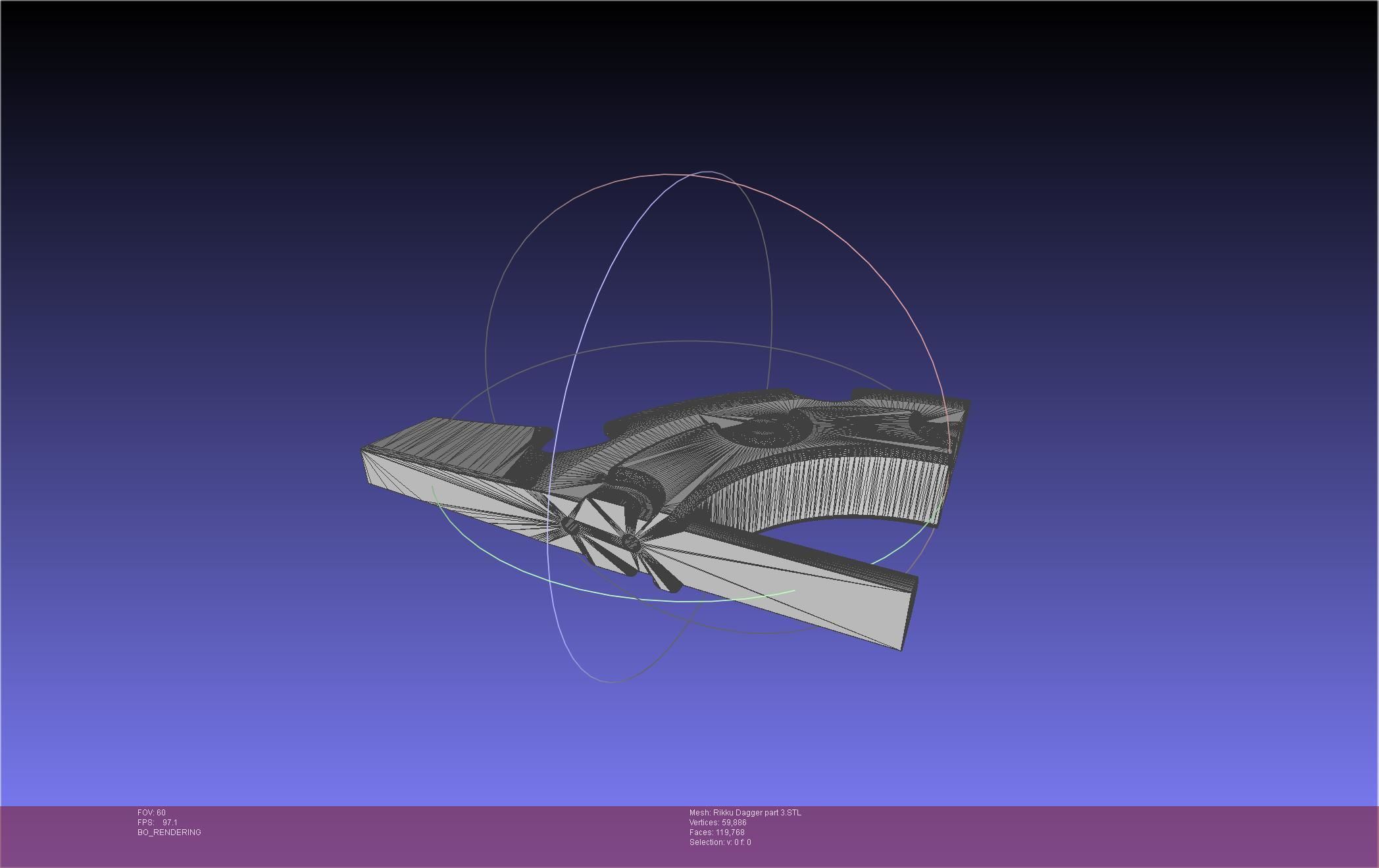 Final Fantasy X Rikku Dagger Assembly 3D print model_109