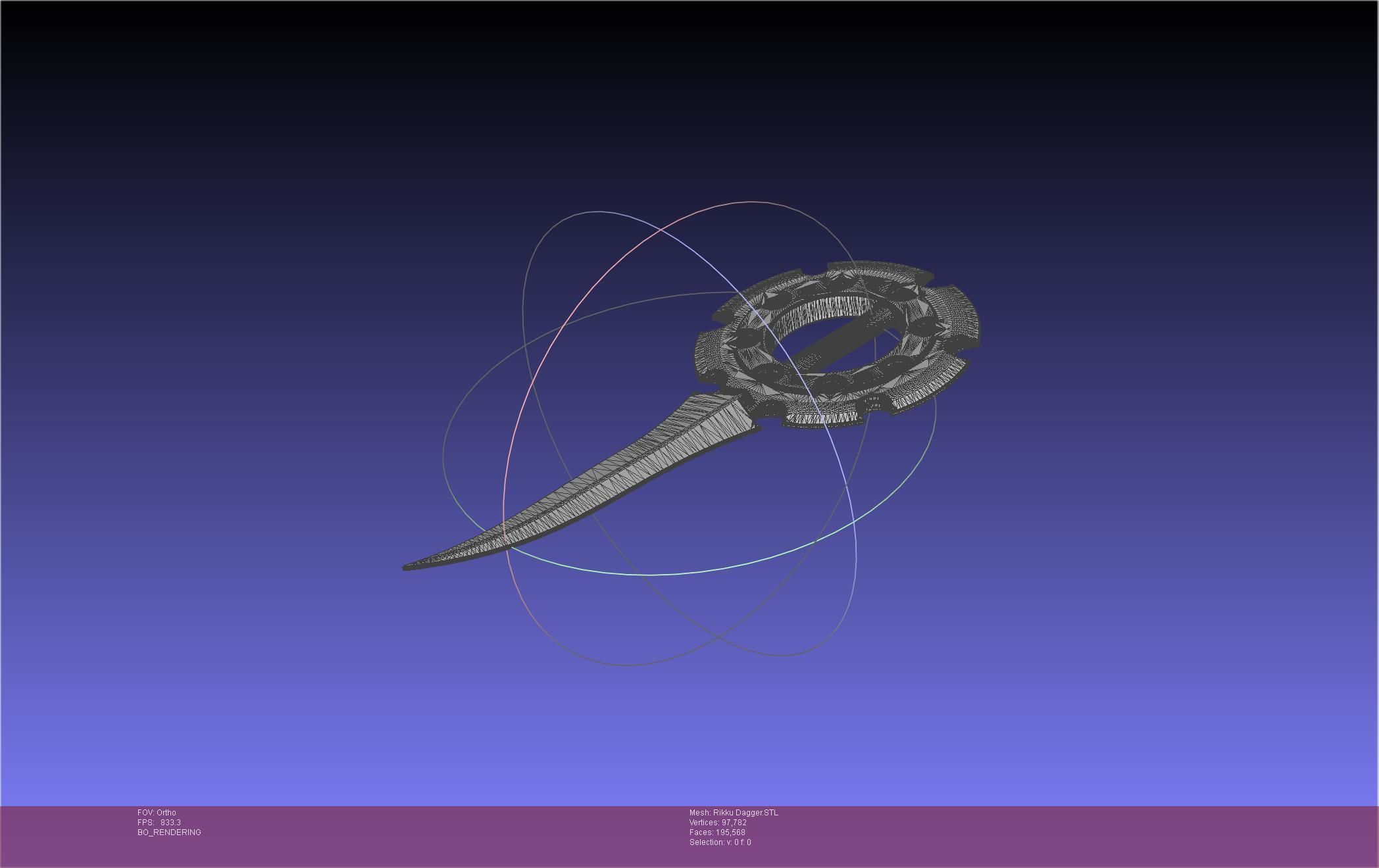 Final Fantasy X Rikku Dagger Assembly 3D print model_83