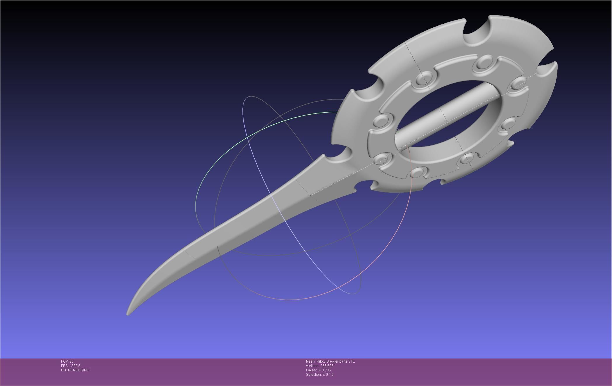 Final Fantasy X Rikku Dagger Assembly 3D print model_60