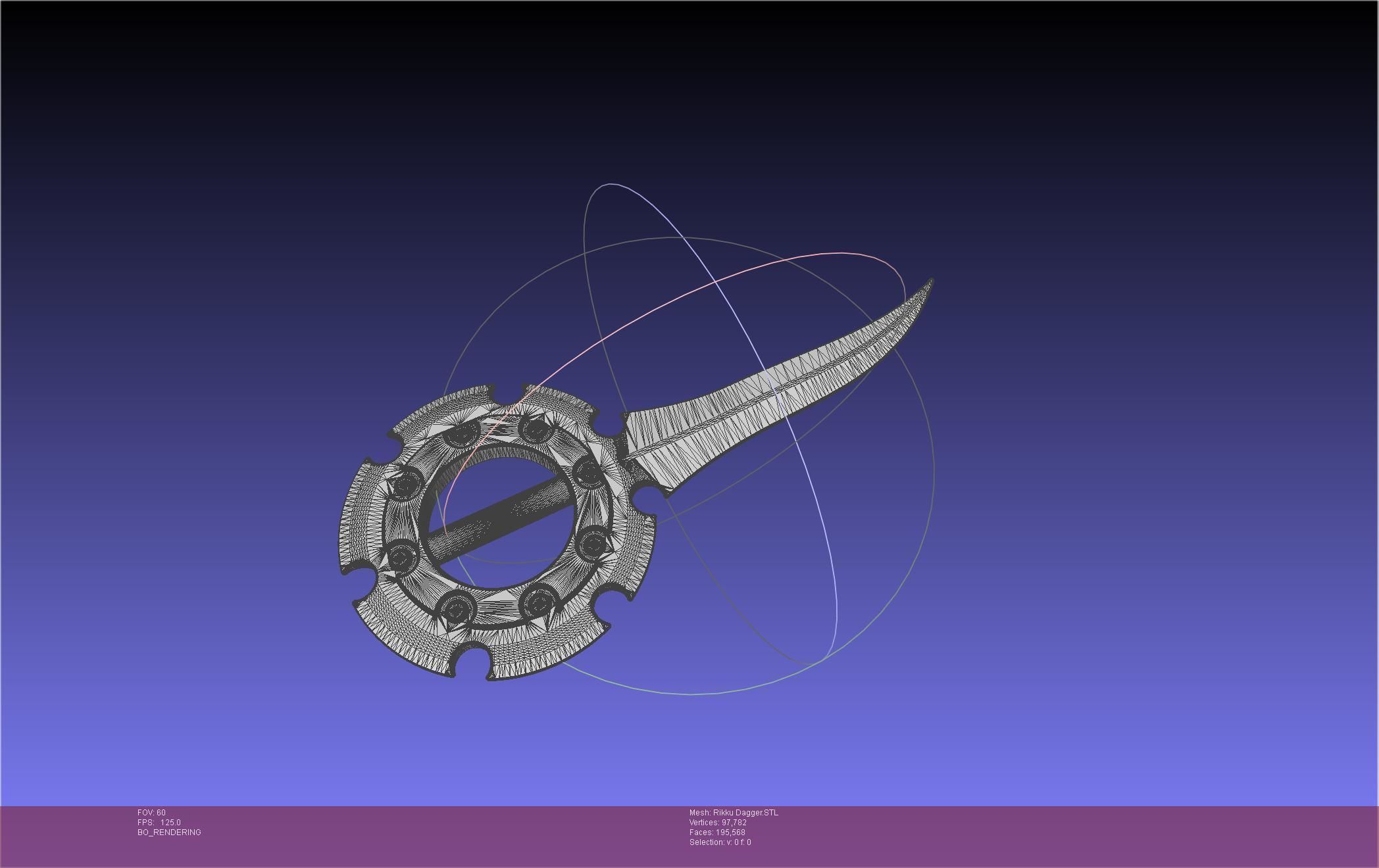 Final Fantasy X Rikku Dagger Assembly 3D print model_76