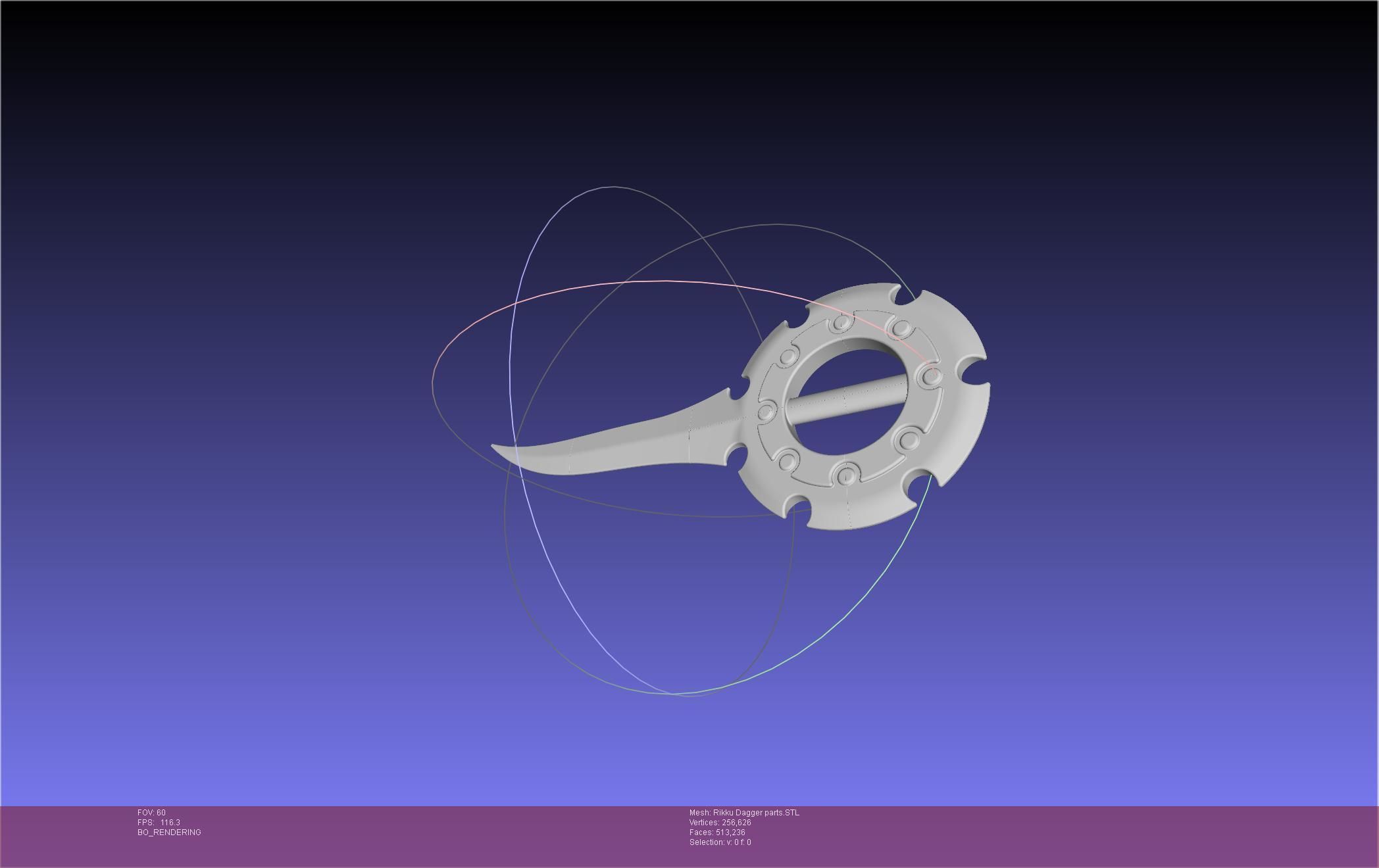 Final Fantasy X Rikku Dagger Assembly 3D print model_27