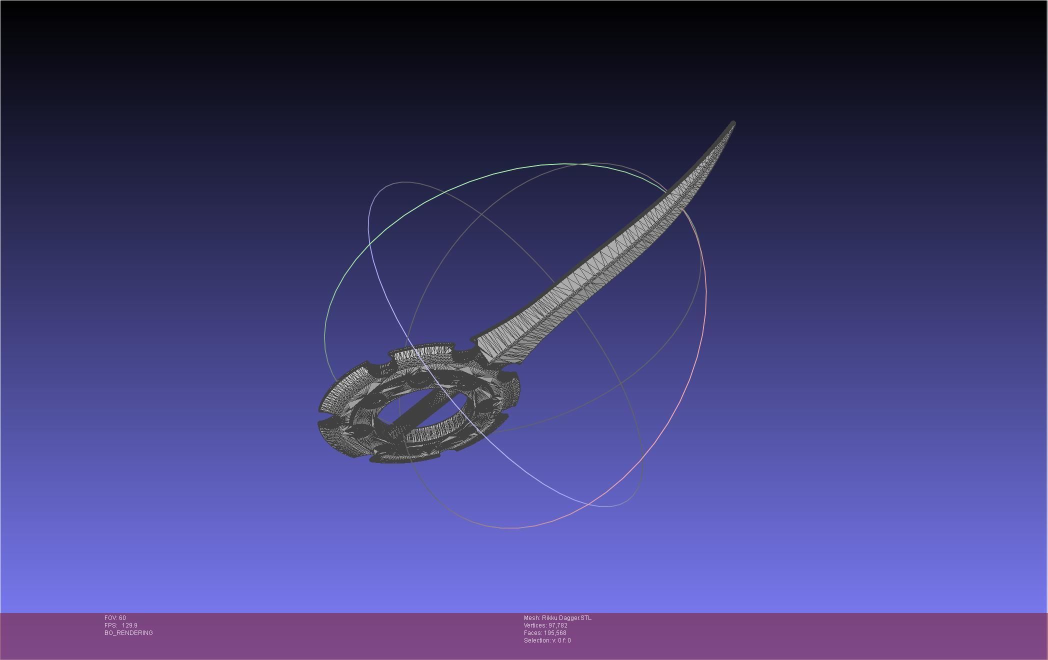Final Fantasy X Rikku Dagger Assembly 3D print model_77