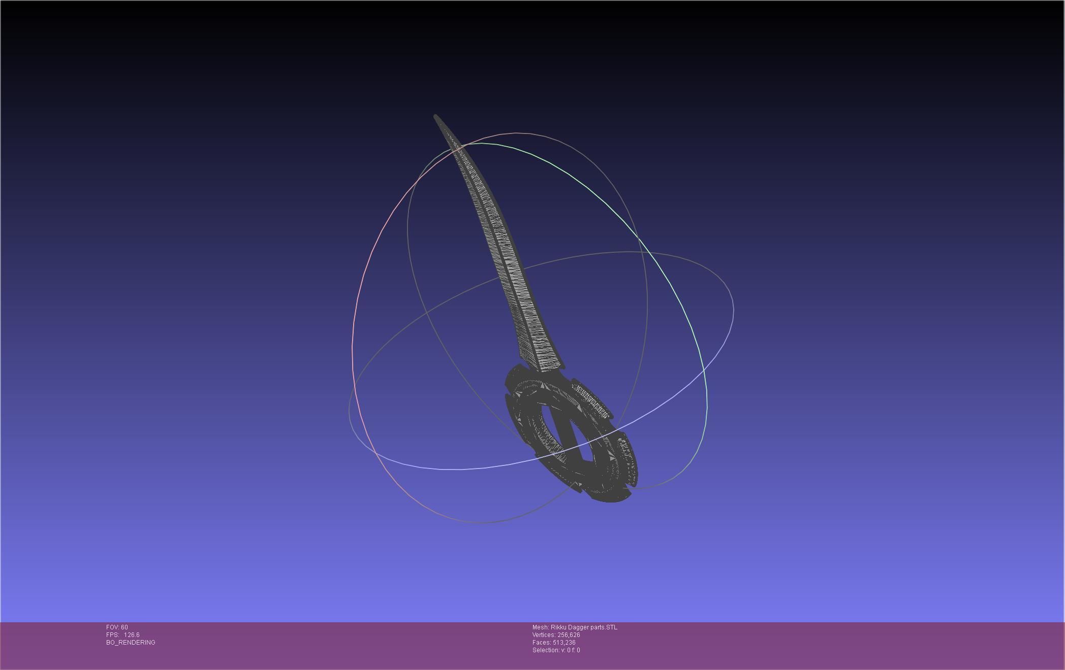 Final Fantasy X Rikku Dagger Assembly 3D print model_41