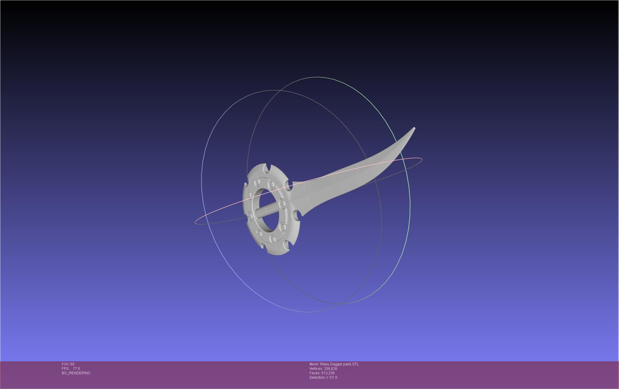 Final Fantasy X Rikku Dagger Assembly 3D print model_25