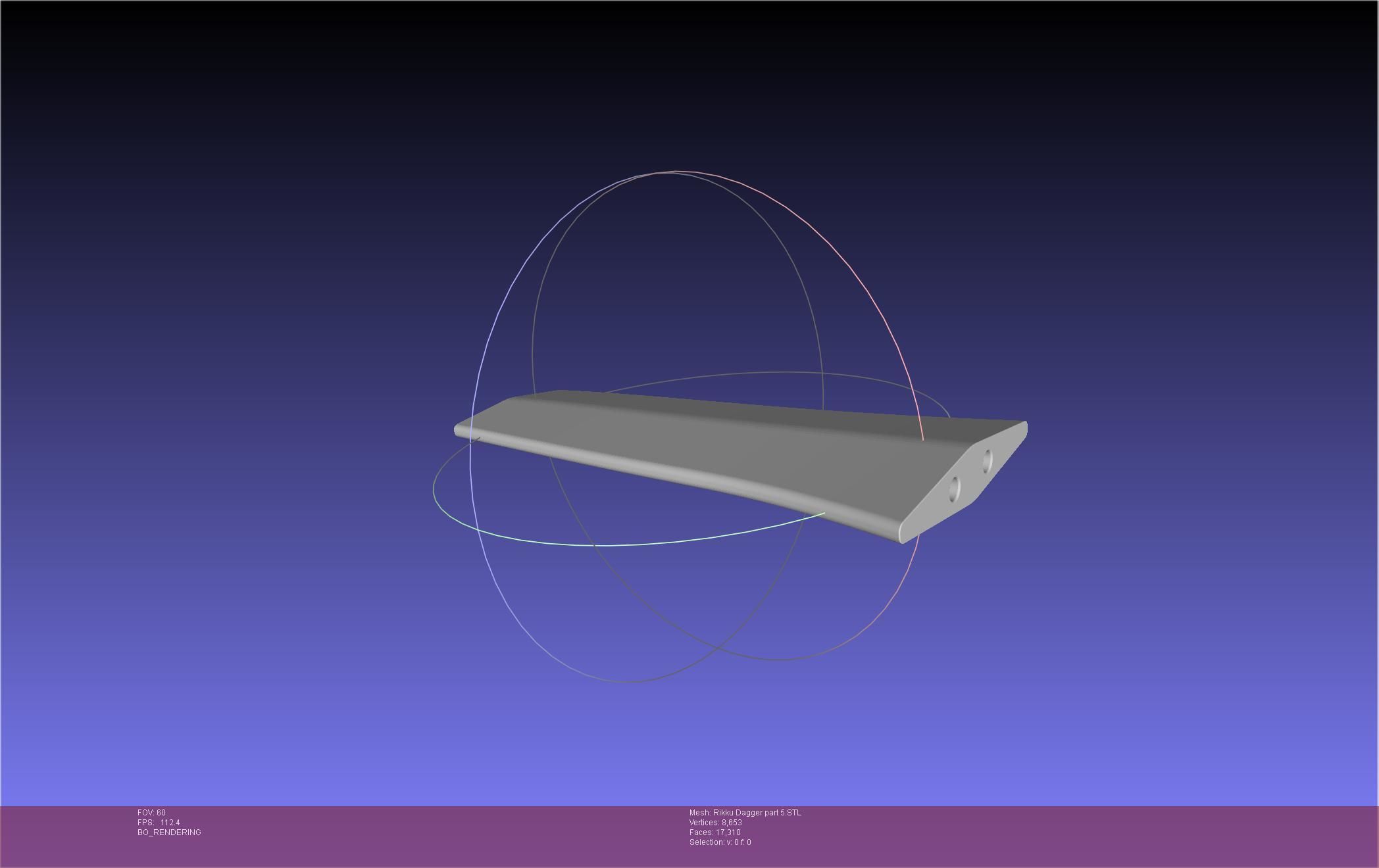 Final Fantasy X Rikku Dagger Assembly 3D print model_127