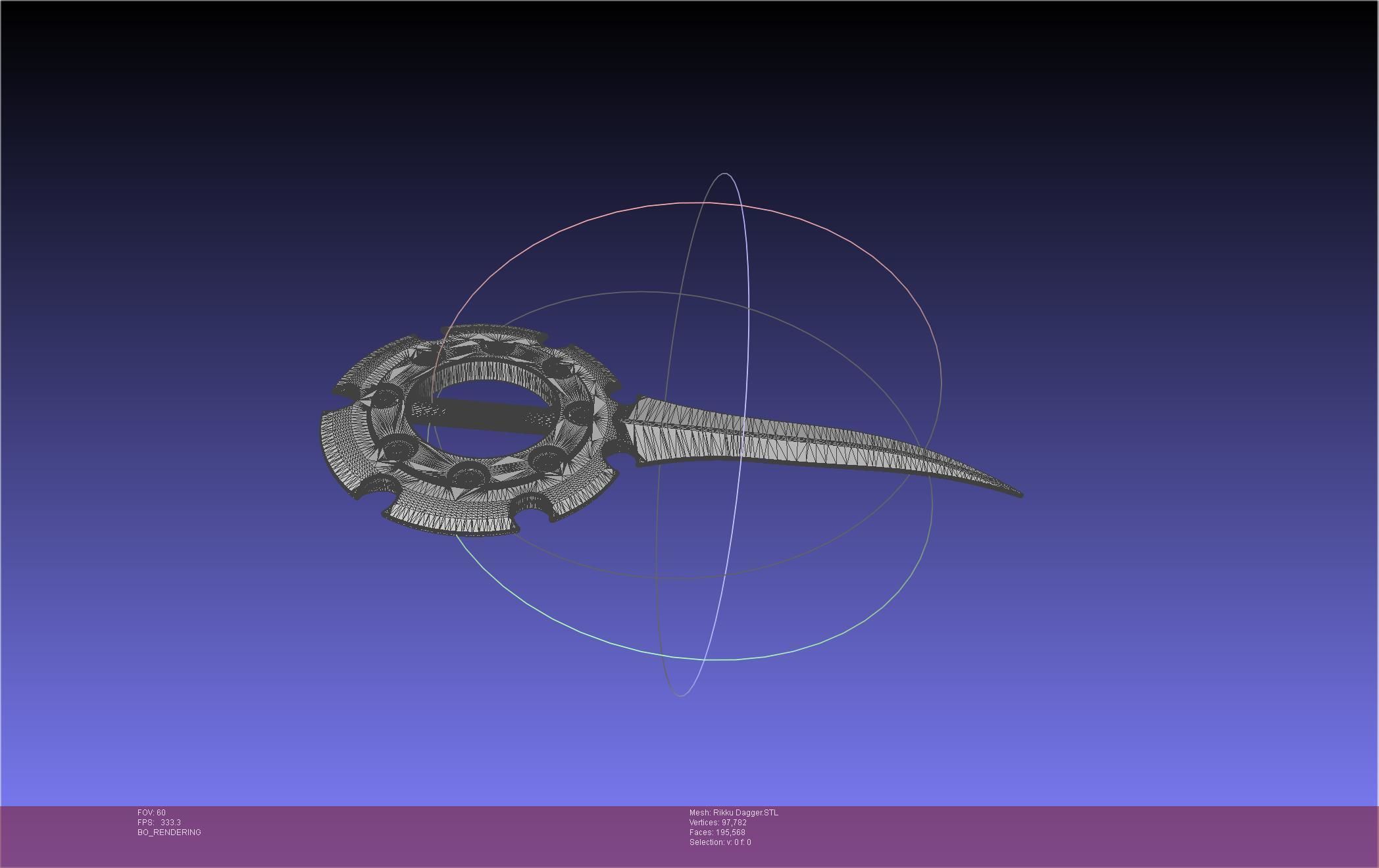 Final Fantasy X Rikku Dagger Assembly 3D print model_79