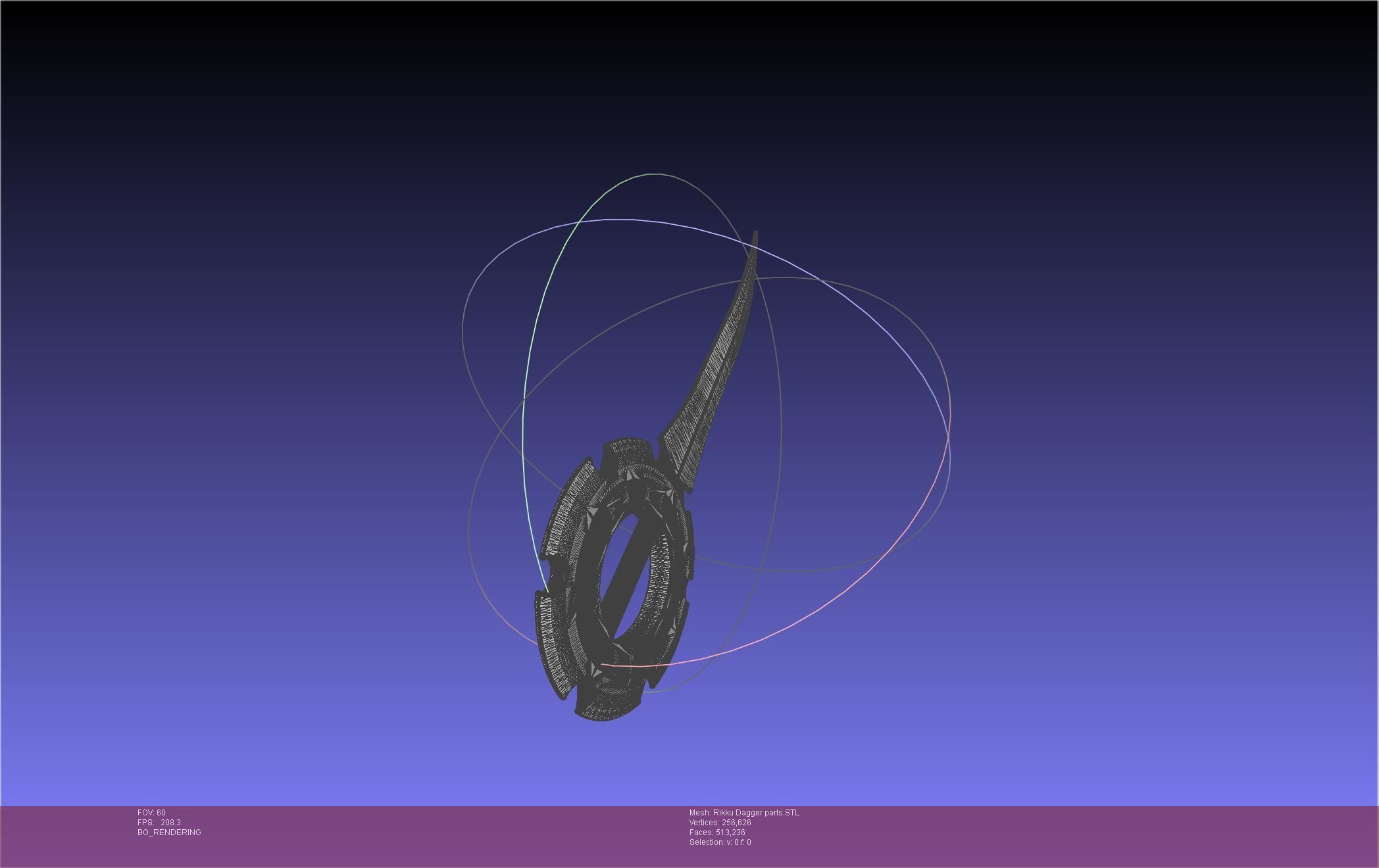 Final Fantasy X Rikku Dagger Assembly 3D print model_43