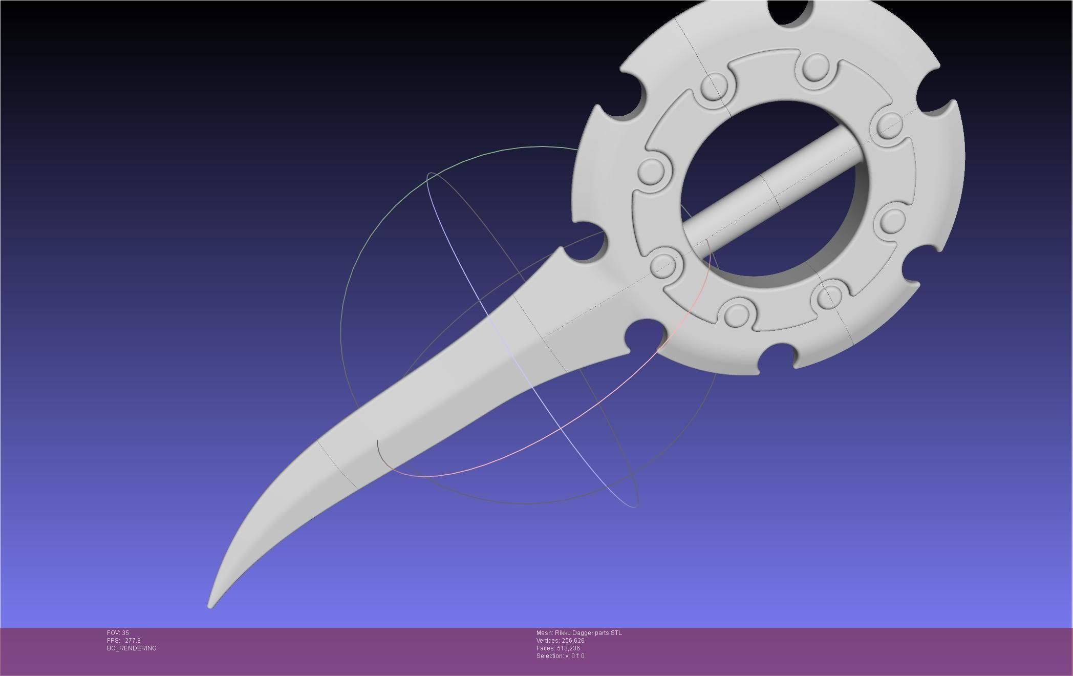 Final Fantasy X Rikku Dagger Assembly 3D print model_59