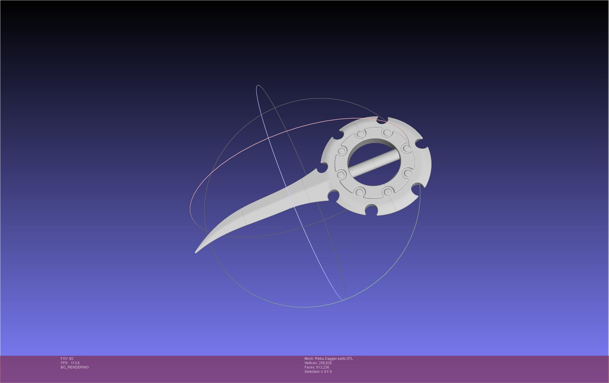 Final Fantasy X Rikku Dagger Assembly 3D print model_12