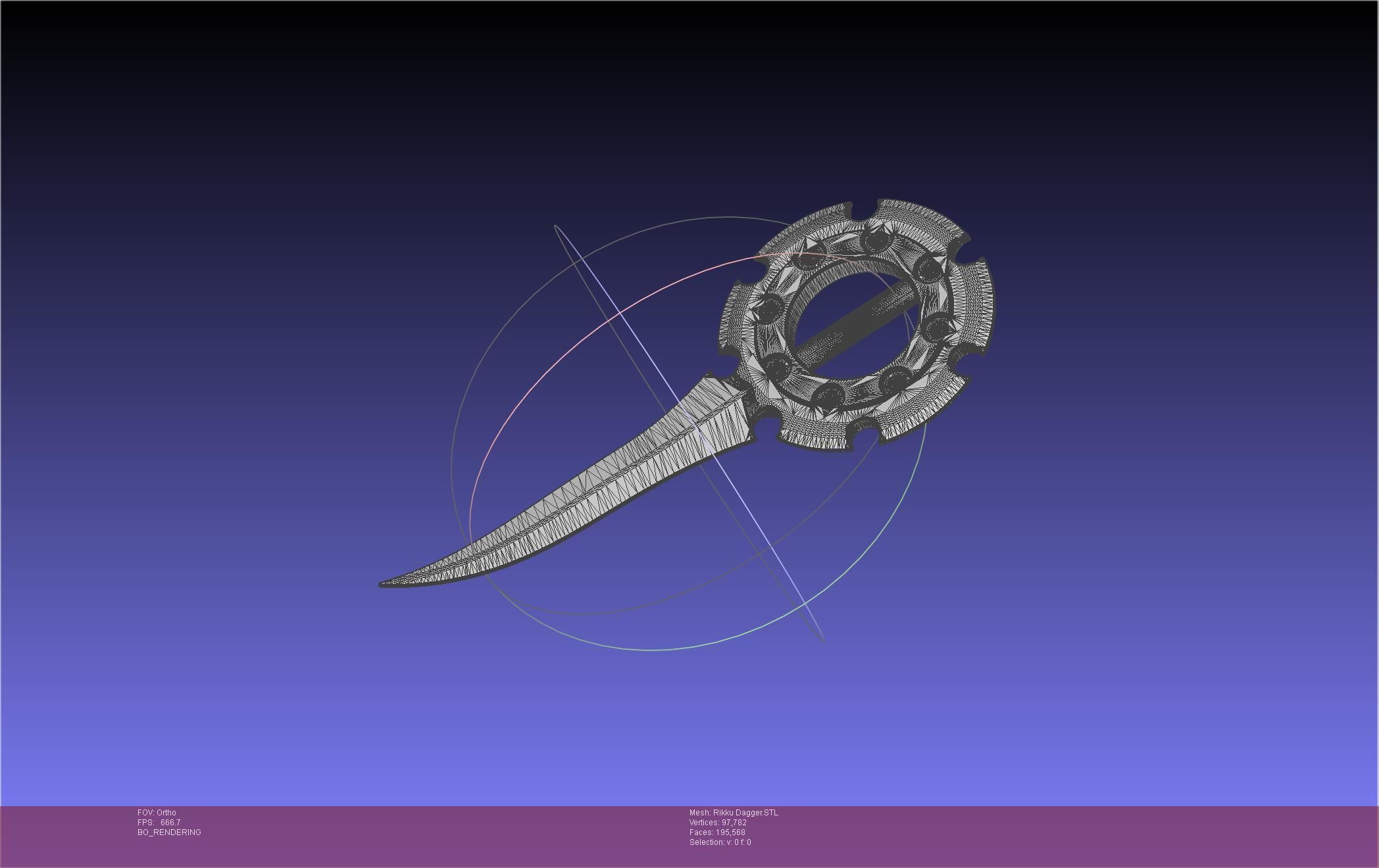 Final Fantasy X Rikku Dagger Assembly 3D print model_84