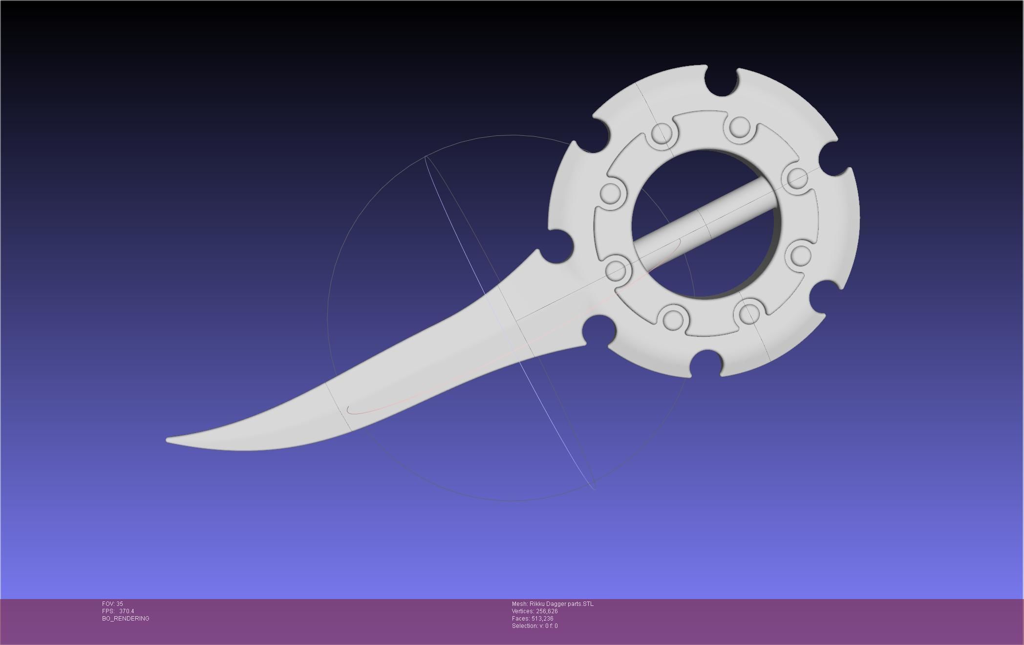 Final Fantasy X Rikku Dagger Assembly 3D print model_64