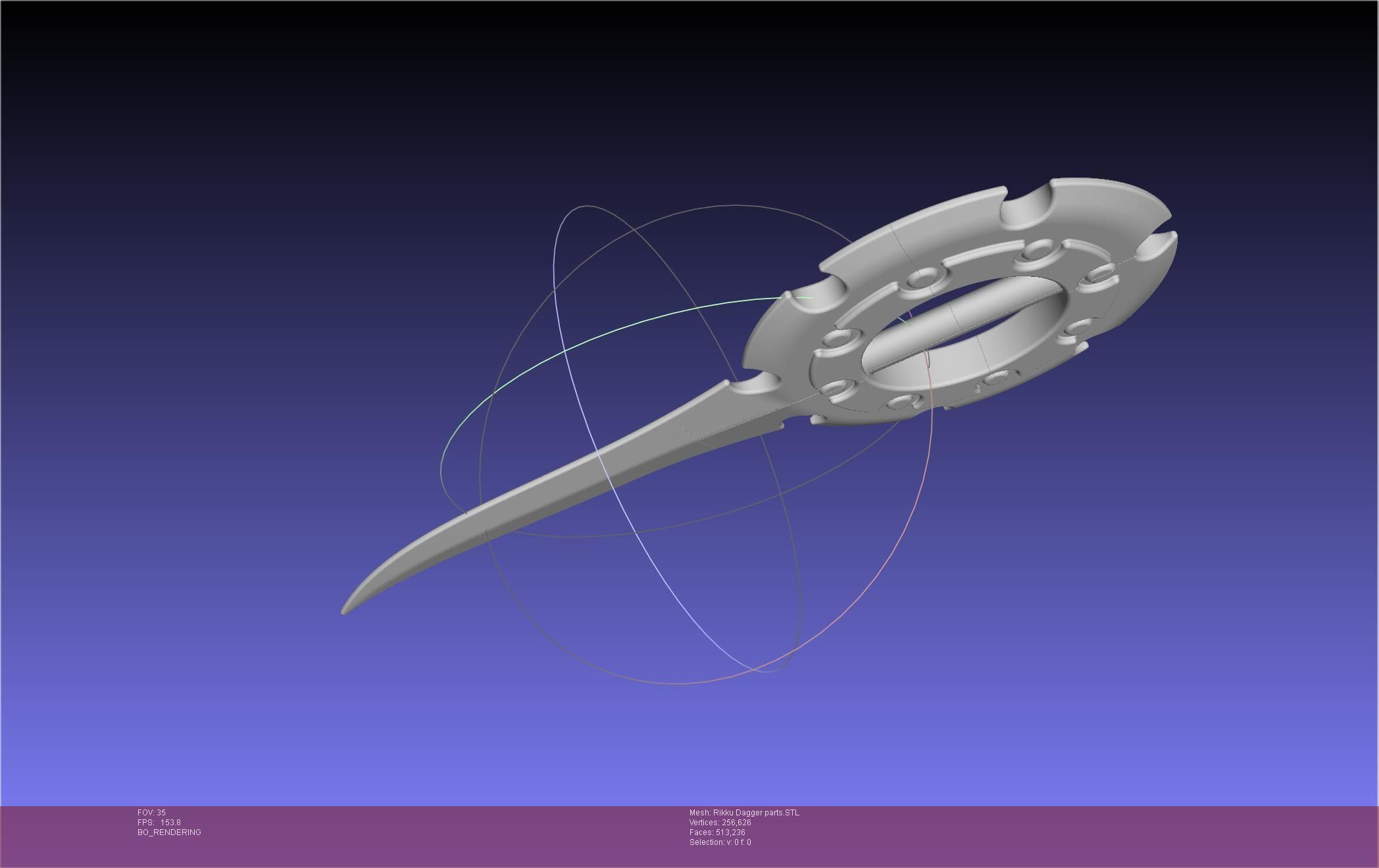 Final Fantasy X Rikku Dagger Assembly 3D print model_61