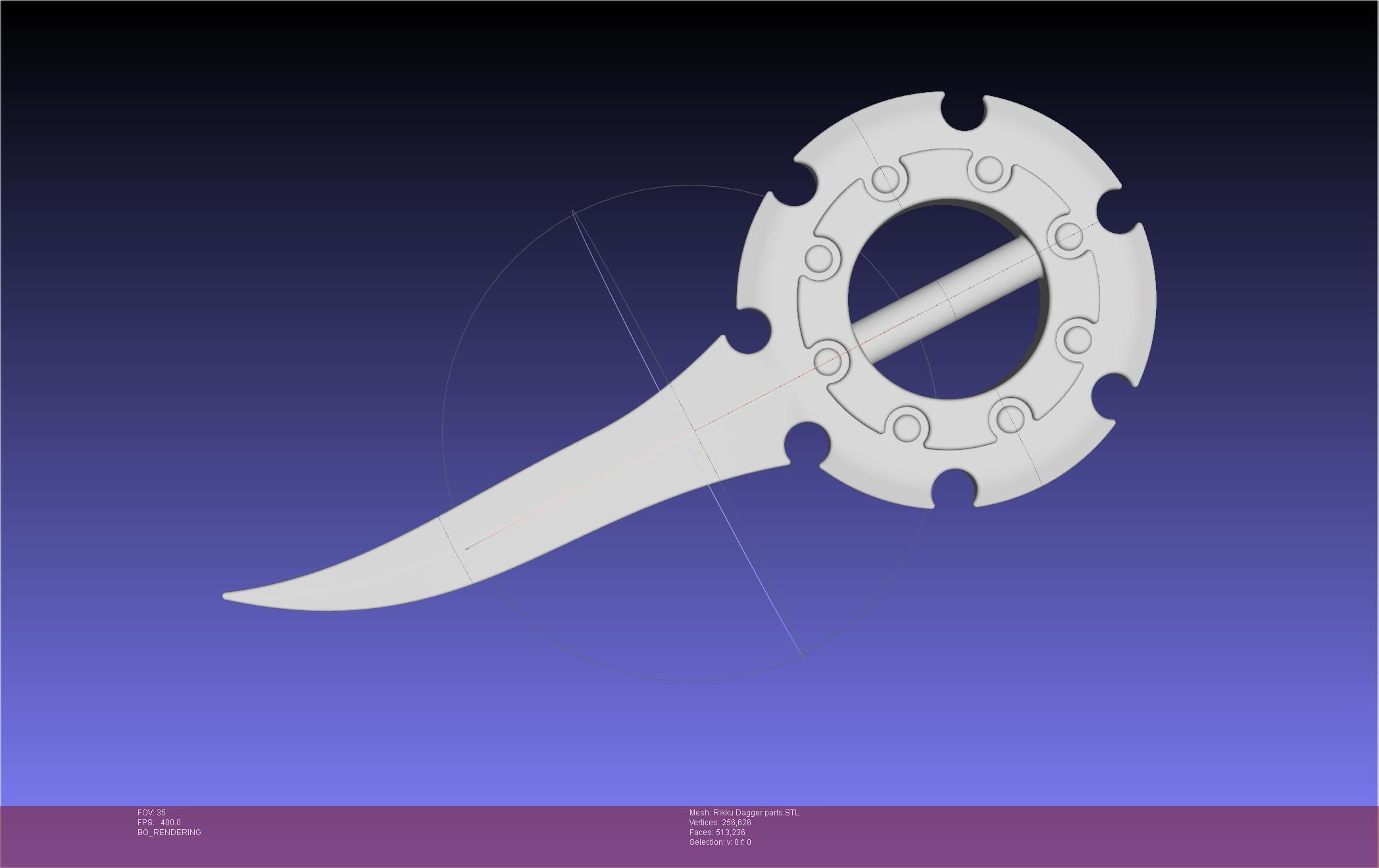 Final Fantasy X Rikku Dagger Assembly 3D print model_63