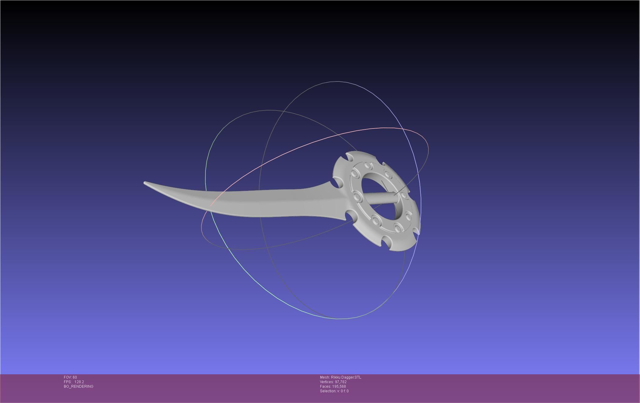 Final Fantasy X Rikku Dagger Assembly 3D print model_71