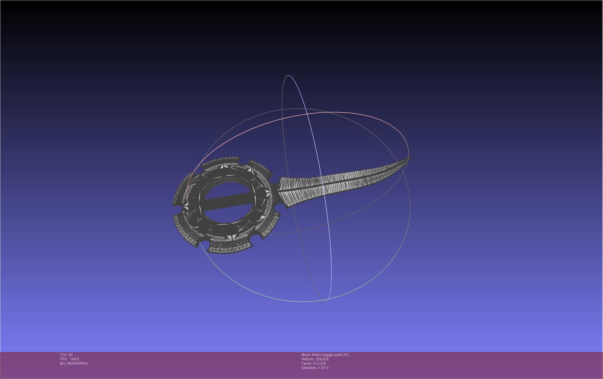 Final Fantasy X Rikku Dagger Assembly 3D print model_44