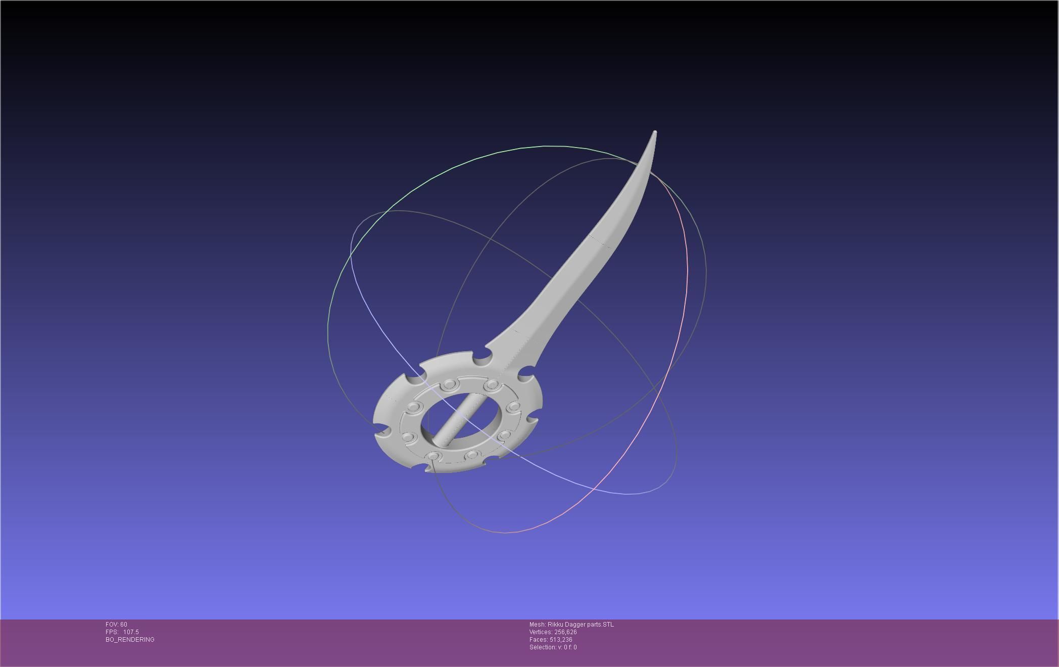 Final Fantasy X Rikku Dagger Assembly 3D print model_29