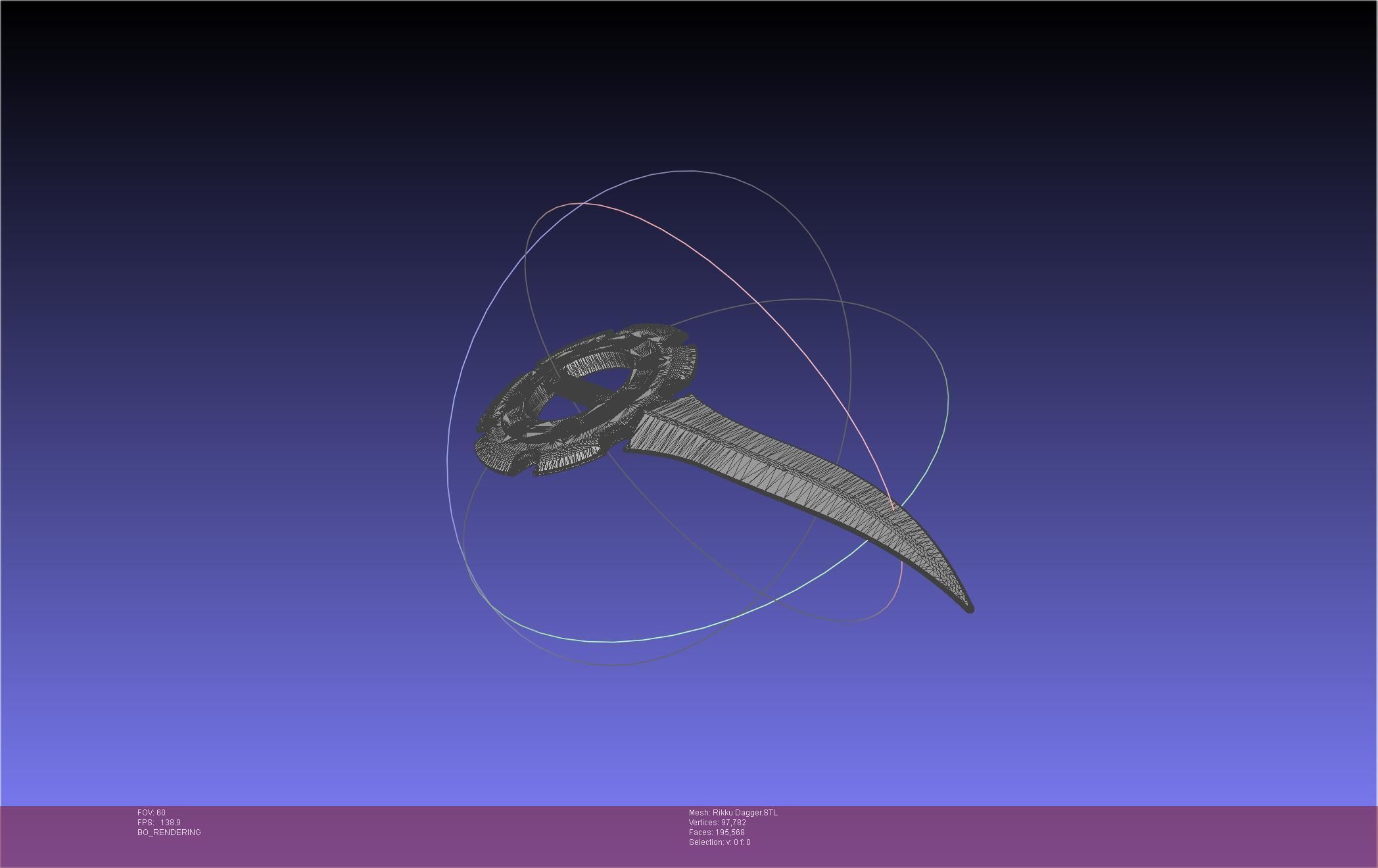 Final Fantasy X Rikku Dagger Assembly 3D print model_78