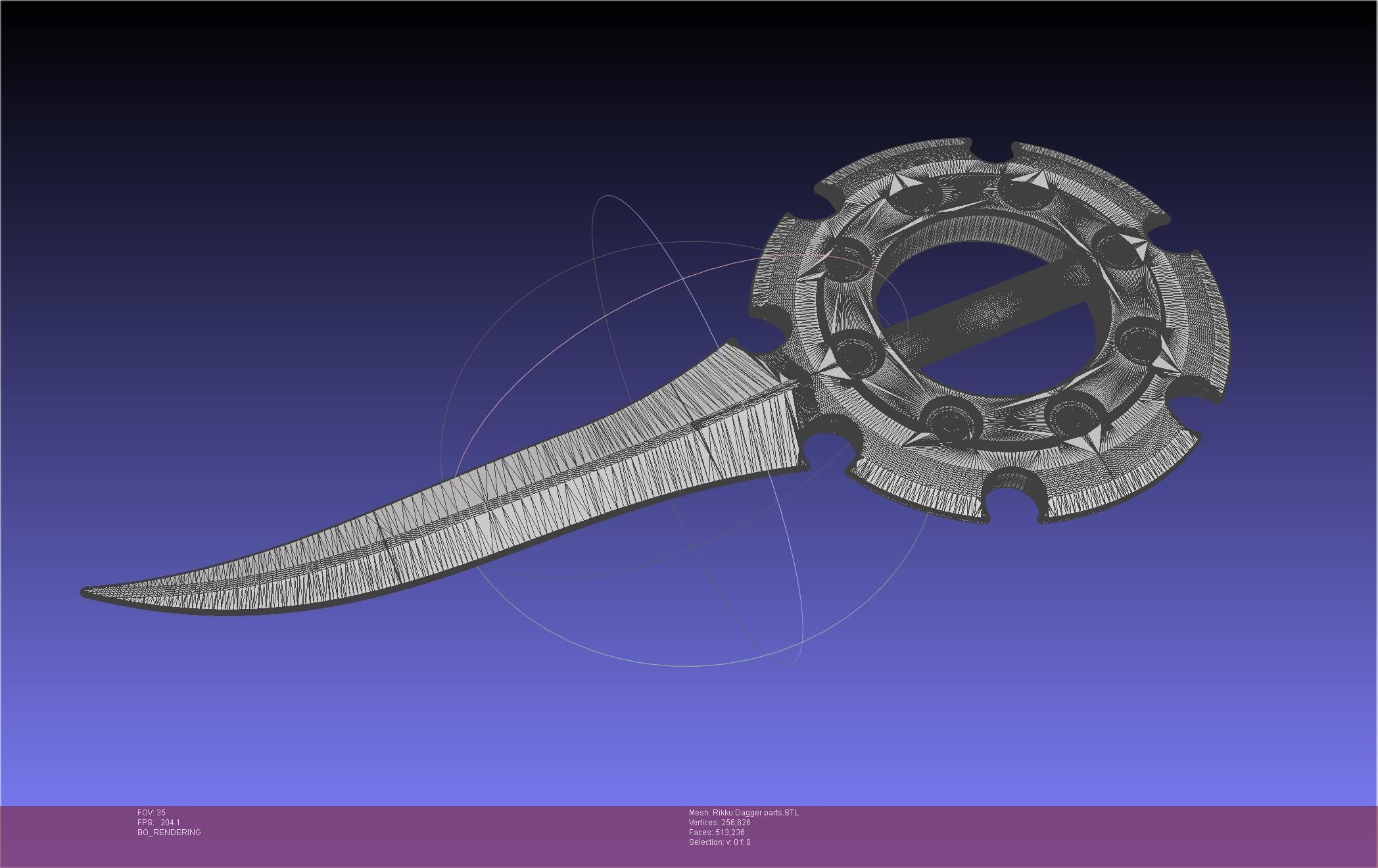 Final Fantasy X Rikku Dagger Assembly 3D print model_54