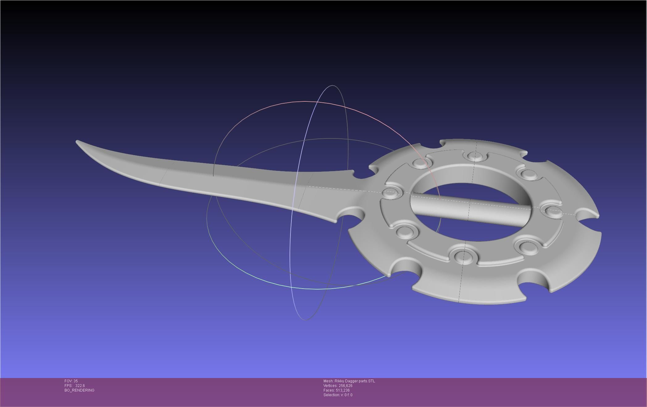 Final Fantasy X Rikku Dagger Assembly 3D print model_66