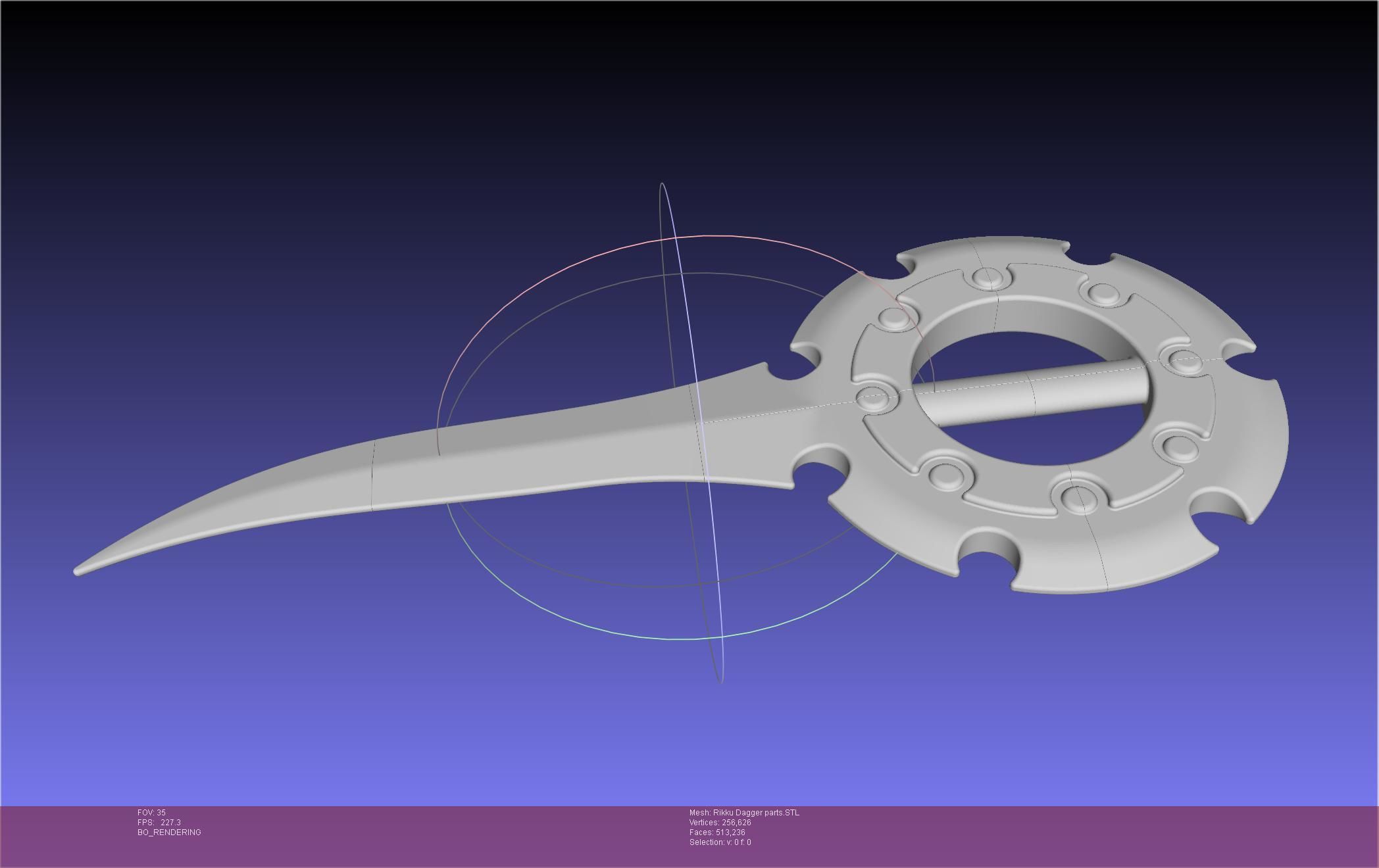 Final Fantasy X Rikku Dagger Assembly 3D print model_58