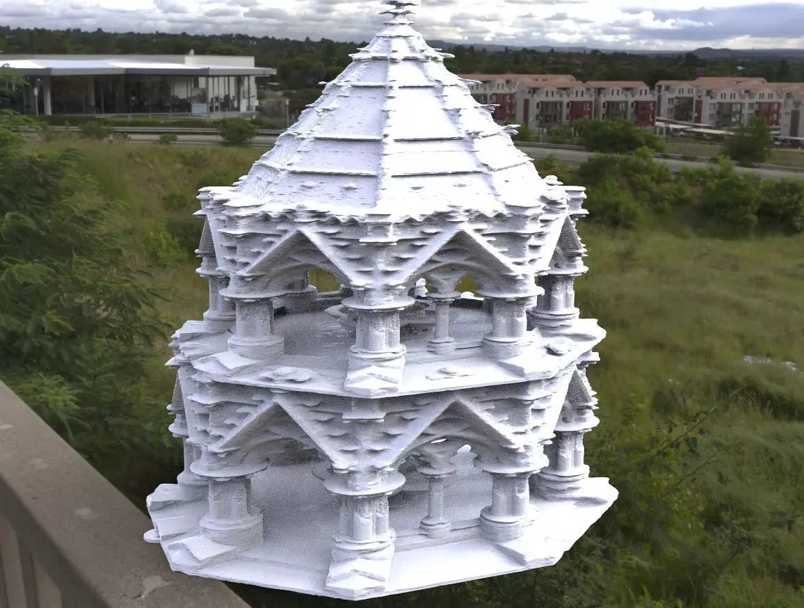 Dracula castle dome design 3D model_0