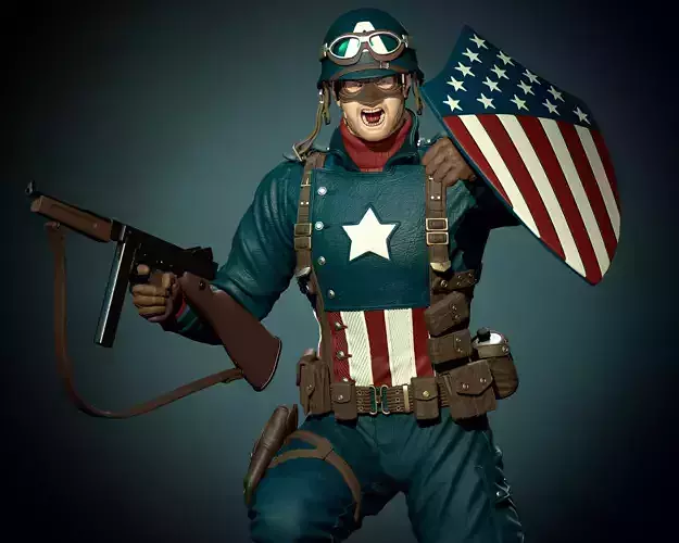 CAPTAIN AMERICA 1945 Super Soldier 3D print model