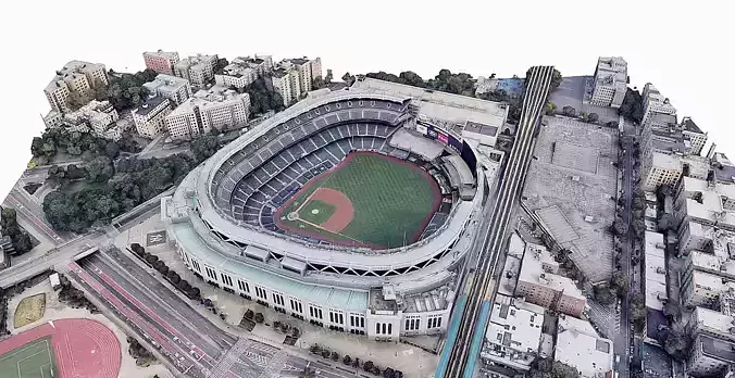 Yankee Stadium Low-poly 3D model