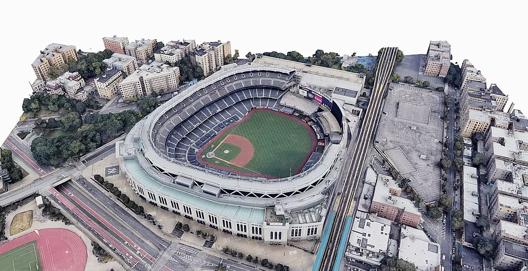 Yankee Stadium Low-poly 3D model_0